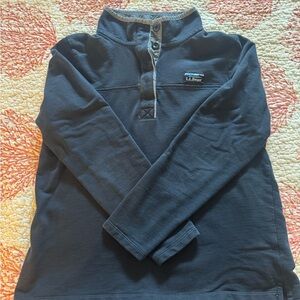L.L. Bean Women's Navy Pullover Snap-Front Top